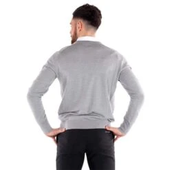Galvin Green Gents Carl Sweater Grey Melange -Golf Fashion-Galvin Green P G1155GALVINGREENSWEATERGREYMELANGEGENTS 3 L