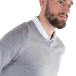 Galvin Green Gents Carl Sweater Grey Melange -Golf Fashion-Galvin Green P G1155GALVINGREENSWEATERGREYMELANGEGENTS 4 L
