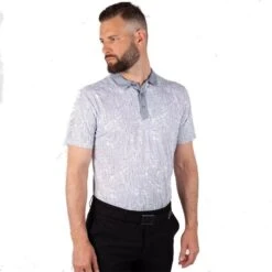 Galvin Green Gents Morris Ventil Shirt White - Cool Grey -Golf Fashion-Galvin Green P G1162GGGENTSMORRISVENTILSHIRTWHITECOOLGREY 3 L