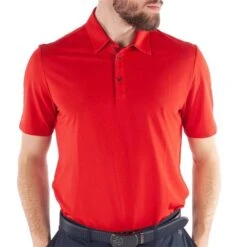 Galvin Green Gents Milan V8+ Shirt Red -Golf Fashion-Galvin Green P G1176GGGENTSMILANV8PLUSSHIRTRED 2 L