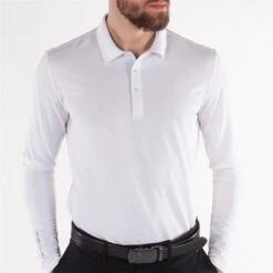 Galvin Green Gents Marwin V8+ Long Sleeve Shirt White -Golf Fashion-Galvin Green P G1181GGGENTSMARWINV8PLUSLSSHIRTWHITE 2 L