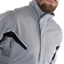 Galvin Green Gents Abe ½ Zip Paclite GORE-TEX Jacket Sharkskin - Black - White -Golf Fashion-Galvin Green P G1200GGGENTSABEZIPPACLITEGTXJKTSHARKBLACKWHITE 2 L