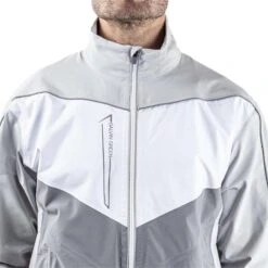 Galvin Green Gents Armstrong GORE-TEX Paclite® Jacket Cool Grey - Sharkskin - White (70) -Golf Fashion-Galvin Green P G1202GALVINGREENJACKETGREYSHARKSKINWHITE70GENTS 5 L
