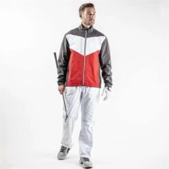 Galvin Green Gents Armstrong GORE-TEX Paclite® Jacket Iron Red - White (21) 12 Galvin Green Gents Armstrong GORE-TEX Paclite® Jacket Iron Red - White (21) -Golf Fashion-Galvin Green P G1202GALVINGREENJACKETIRONREDWHITE21GENTS 4 L
