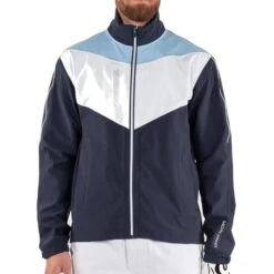 Galvin Green Gents Armstrong GORE-TEX Paclite Jacket Navy - White - Bluebell -Golf Fashion-Galvin Green P G1202GGGENTSARMSTRONGGTXPACLITEJKTNAVYWHITEBLUE 2 L