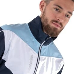 Galvin Green Gents Armstrong GORE-TEX Paclite Jacket Navy - White - Bluebell -Golf Fashion-Galvin Green P G1202GGGENTSARMSTRONGGTXPACLITEJKTNAVYWHITEBLUE 3 L