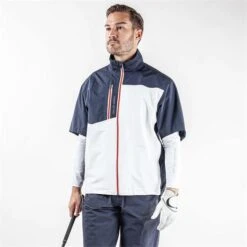 Galvin Green Gents Axl Paclite Jacket White - Navy - Orange (13) 10 Galvin Green Gents Axl Paclite Jacket White - Navy - Orange (13) -Golf Fashion-Galvin Green P G1207GALVINGREENJACKETWHITENAVYORANGE13GENTS 2 L