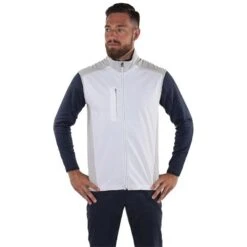 Galvin Green Gents Lion Bodywarmer White - Cool Grey -Golf Fashion-Galvin Green P G1224GALVINGREENBODYWARMERWHITECOOLGREYGENTS 2 L