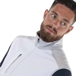 Galvin Green Gents Lion Bodywarmer White - Cool Grey -Golf Fashion-Galvin Green P G1224GALVINGREENBODYWARMERWHITECOOLGREYGENTS 4 L
