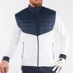 Galvin Green Gents Damian Insula Jacket White - Navy -Golf Fashion-Galvin Green P G1241GGGENTSDAMIANINSULAJKTWHITENAVY 2 L