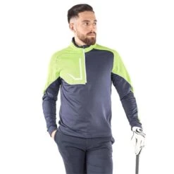 Galvin Green Gents Daxton ½ Zip Insula Top Navy - Lime - White (38) -Golf Fashion-Galvin Green P G1242GALVINGREENTOPNAVYLIMEWHITE38GENTS 2 L