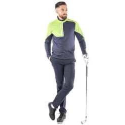Galvin Green Gents Daxton ½ Zip Insula Top Navy - Lime - White (38) -Golf Fashion-Galvin Green P G1242GALVINGREENTOPNAVYLIMEWHITE38GENTS 4 L