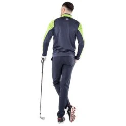 Galvin Green Gents Daxton ½ Zip Insula Top Navy - Lime - White (38) -Golf Fashion-Galvin Green P G1242GALVINGREENTOPNAVYLIMEWHITE38GENTS 5 L