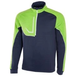 Galvin Green Gents Daxton ½ Zip Insula Top Navy - Lime - White (38)