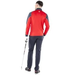 Galvin Green Gents Daxton ½ Zip Insula Top Red - Navy - White (02) -Golf Fashion-Galvin Green P G1242GALVINGREENTOPREDNAVYWHITE02GENTS 5 L