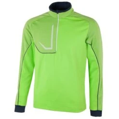 Galvin Green Gents Daxton ½ Zip Insula Top Lime - Navy - White