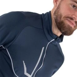 Galvin Green Gents Daxton ½ Zip Insula Top Navy - Ensign Blue - White -Golf Fashion-Galvin Green P G1242GGGENTSDAXTONHALFZIPINSULATOPNAVYENBLUEWHT 3 L