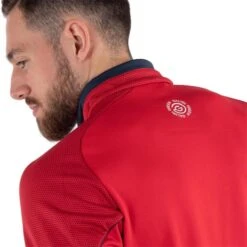 Galvin Green Gents Daxton ½ Zip Insula Top Red - Navy - White -Golf Fashion-Galvin Green P G1242GGGENTSDAXTONHALFZIPINSULATOPREDNAVYWHITE 4 L