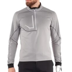 Galvin Green Gents Daxton ½ Zip Insula Top Sharkskin - Black - White -Golf Fashion-Galvin Green P G1242GGGENTSDAXTONHALFZIPINSULATOPSKARKBLKWHITE 2 L