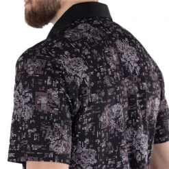 Galvin Green Gents Maddox Ventil8+ Polo Shirt Black - Sharkskin -Golf Fashion-Galvin Green P G1261GALVINGREENSHIRTBLACKSHARKSKINGENTS 4 L