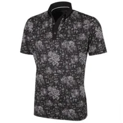 Galvin Green Gents Maddox Ventil8+ Polo Shirt Black - Sharkskin
