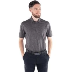 Galvin Green Gents Marco Ventil8+ Polo Shirt Black -Golf Fashion-Galvin Green P G1264GALVINGREENSHIRTBLACKGENTS 2 L