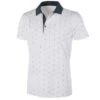 Galvin Green Gents Mayson V8+ Shirt White - Navy -Golf Fashion-Galvin Green P G1267GGGENTSMAYSONV8PLUSSHIRTWHITENAVY L