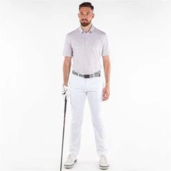 Galvin Green Gents Mack V8+ Shirt White - Cool Grey -Golf Fashion-Galvin Green P G1269GALVINGREENSHIRTWHITECOOLGREYGENTS 4 L