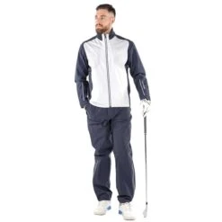 Galvin Green Gents Albert GORE-TEX Jacket Navy - Cool Grey - White (37) -Golf Fashion-Galvin Green P G1300GALVINGREENJACKETNAVYCOOLGREYWHITE37GENTS 4 L
