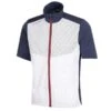 Galvin Green Gents Livingston Short Sleeve Jacket White - Navy - Orange (13) -Golf Fashion-Galvin Green P G1320GALVINGREENJACKETWHITENAVYORANGE13GENTS L