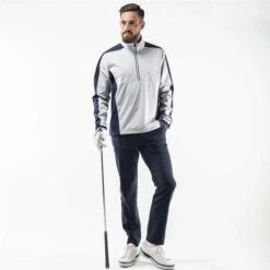Galvin Green Gents Lawrence ½ Zip WindTop Cool Grey - Navy - White (73) 12 Galvin Green Gents Lawrence ½ Zip WindTop Cool Grey - Navy - White (73) -Golf Fashion-Galvin Green P G1323GALVINGREENTOPGREYNAVYWHITE73GENTS 4 L