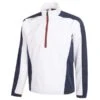Galvin Green Gents Lawrence ½ Zip WindTop White - Navy - Orange (13) -Golf Fashion-Galvin Green P G1323GALVINGREENTOPWHITENAVYORANGE13GENTS L