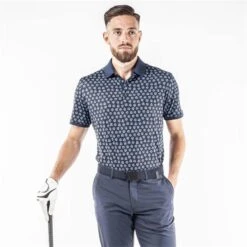 Galvin Green Gents Murphy Polo Shirt Navy - Blue (36) -Golf Fashion-Galvin Green P G1371GALVINGREENSHIRTNAVYBLUE36GENTS 2 L