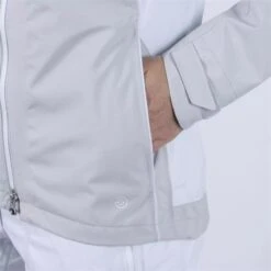 Galvin Green Ladies Aila Paclite Jacket Cool Grey - White -Golf Fashion-Galvin Green P G2103GGLADIESAILAPLJKTCOOLGREYWHITE 3 L