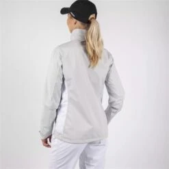 Galvin Green Ladies Aila Paclite Jacket Cool Grey - White -Golf Fashion-Galvin Green P G2103GGLADIESAILAPLJKTCOOLGREYWHITE 4 L