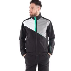 Galvin Green Gents Apollo GORE-TEX Paclite Jacket Black - White - Sharkskin - Green -Golf Fashion-Galvin Green P G7915GGGENTSAPOLLOGTXPLJKTBLACKWHITESHARKGREEN 2 L