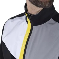 Galvin Green Gents Apollo GORE-TEX Paclite Jacket Black - White - Sharkskin Yellow -Golf Fashion-Galvin Green P G7915GGGENTSAPOLLOGTXPLJKTBLACKWHITESHARKSKINYEL 2 L