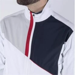 Galvin Green Gents Apollo GORE-TEX Paclite Jacket White - Navy - Cool Red -Golf Fashion-Galvin Green P G7915GGGENTSAPOLLOGTXPLJKTWHITENAVYCOOLRED 2 L