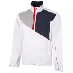 Galvin Green Gents Apollo GORE-TEX Paclite Jacket White - Navy - Cool Red