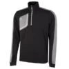 Galvin Green Gents Dwight ½ Zip Insula Black - Sharkskin White