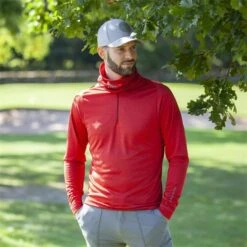 Galvin Green Gents Dixon 1/4 Zip Insula Lite Red 9 Galvin Green Gents Dixon 1/4 Zip Insula Lite Red -Golf Fashion-Galvin Green P G7973GGGENTSDIXONZIPINSULALITERED 3 L